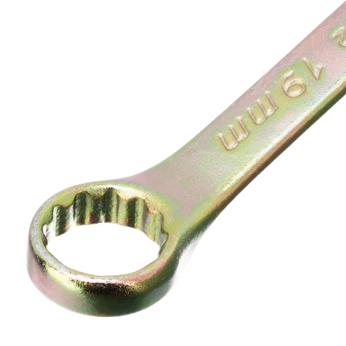 Ключ комбинированный, 19 мм, желтый цинк Сибртех по ценам производителя в Воронеже с доставкой по всей России