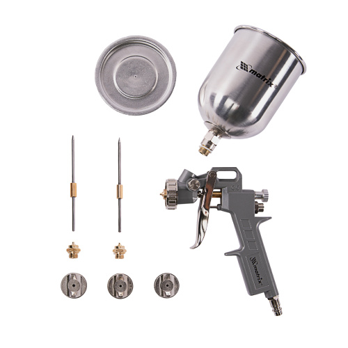 Краскораспылитель пневматический с верхним бачком V 0.6 л, сопло D 1.2, 1.5 и 1.8 мм Matrix по ценам производителя в Воронеже с доставкой по всей России