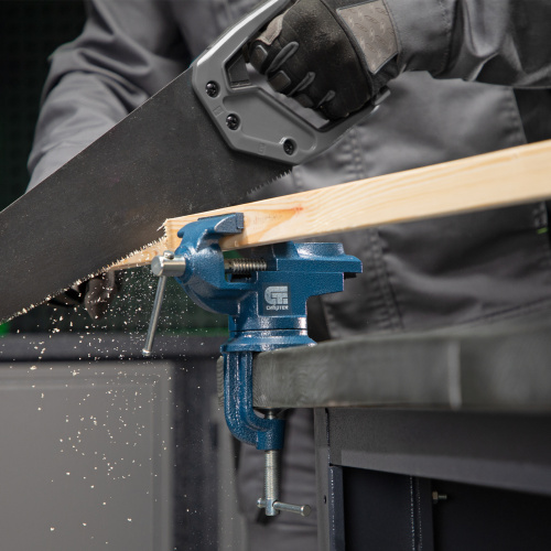 Тиски слесарные, настольные, поворотные, ширина рабочих губок 50 мм, наковальня Сибртех по ценам производителя в Воронеже с доставкой по всей России