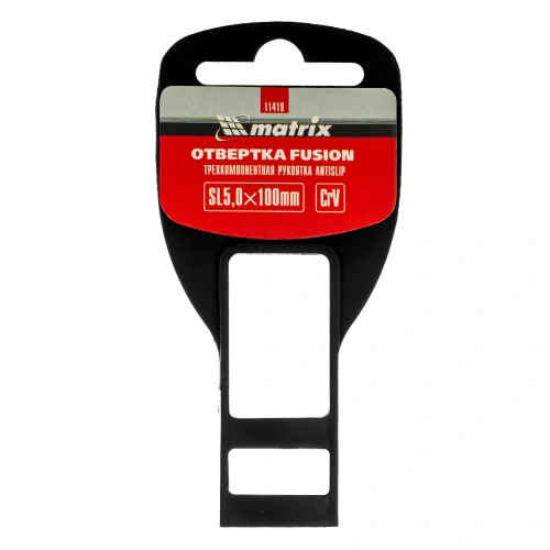 Отвертка Fusion, SL5 х 100 мм, CrV, трехкомпонентная рукоятка "Anti slip" Matrix по ценам производителя в Воронеже с доставкой по всей России