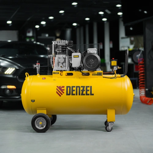 Компрессор воздушный BCI3000-T/200, ременный привод , 3.0 кВт, 200 литров, 530 л/мин Denzel по ценам производителя в Воронеже с доставкой по всей России