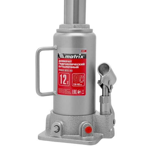 Домкрат гидравлический бутылочный, 12 т, высота подъема 230-465 мм Matrix по ценам производителя в Воронеже с доставкой по всей России