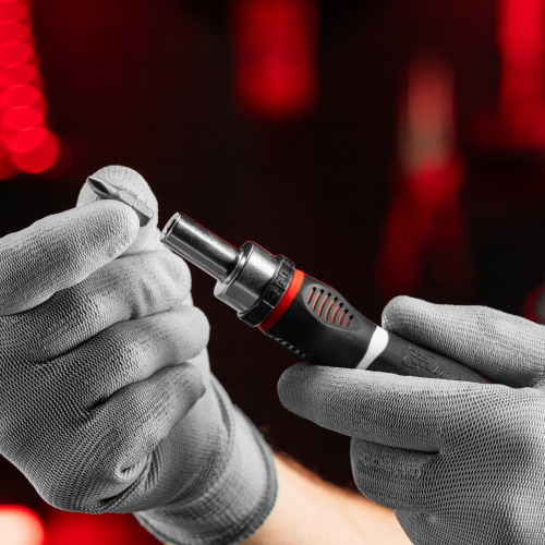 Отвертка реверсивная, набор бит, 12 шт, CrV Matrix по ценам производителя в Воронеже с доставкой по всей России