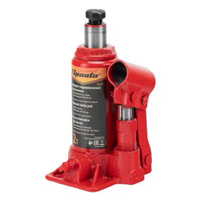 Домкрат гидравлический бутылочный, 2 т, h подъема 148-278 мм Sparta купить в Москве с доставкой по всей России | ProtosMarket.ru