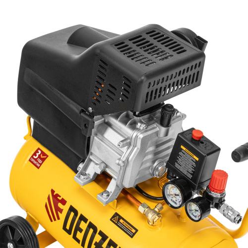Компрессор воздушный DC1500/24, прямой привод, 1.5 кВт, 24 литра, 220 л/мин Denzel по ценам производителя в Воронеже с доставкой по всей России