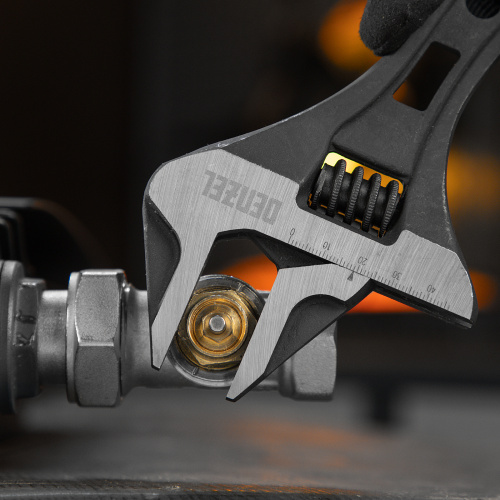 Ключ разводной 185 мм, CrV, кованый, укороченная рукоятка Denzel по ценам производителя в Воронеже с доставкой по всей России
