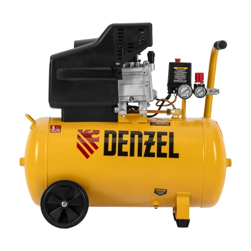 Компрессор воздушный, прямой привод DC1500/50, 1.5 кВт, 50 литров, 220 л/мин Denzel по ценам производителя в Воронеже с доставкой по всей России