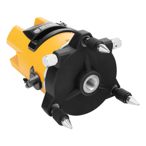 Лазерный уровень LX3, 10 м, ± 0,3 мм/1 м, 635 нм, 4 вертикальных, 1 горизонтальная плоскости, резьба 5/8" Denzel по ценам производителя в Воронеже с доставкой по всей России