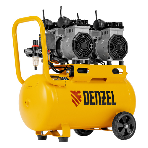 Компрессор безмасляный, малошумный DLS 2200/50, 2200 Вт, 2x1100, 50 л, 380 л/мин Denzel по ценам производителя в Воронеже с доставкой по всей России
