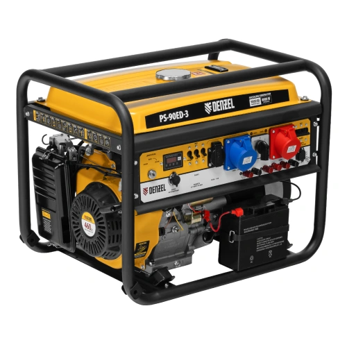 Генератор бензиновый PS 90 ED-3, 9.0 кВт, переключение режима 230 В/400 В, 25 л, электростартер Denzel по ценам производителя в Воронеже с доставкой по всей России