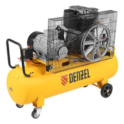 Компрессор воздушный, ременный привод BCI4000-T/100, 4.0 кВт, 100 литров, 690 л/мин Denzel по ценам производителя в Воронеже с доставкой по всей России
