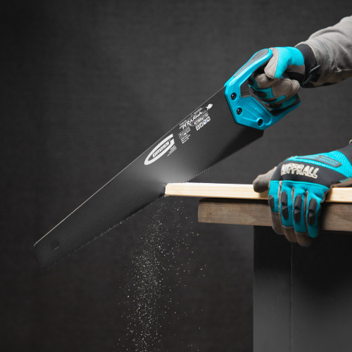 Ножовка по дереву "Piranha", 500 мм, 11-12 TPI, зуб-3D, каленый зуб, тефлоновое покрытие полотна, двухкомпонентная рукоятка Gross по ценам производителя в Воронеже с доставкой по всей России