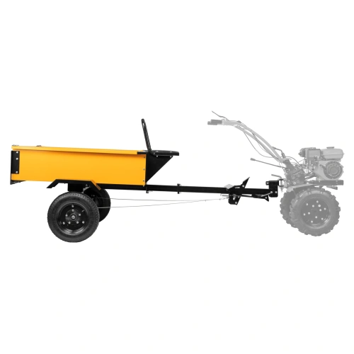 Прицеп для мотоблока TT-500, оцинк., груз. 500 кг, рег. сцепка, колеса 4.00-10, в упаковке Denzel по ценам производителя в Воронеже с доставкой по всей России