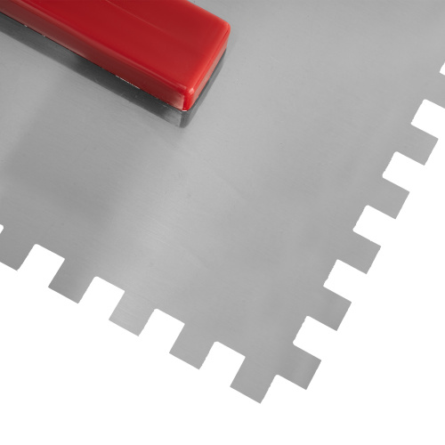 Гладилка стальная, 280 x 130 мм, зеркальная полировка, пластмастмассовая ручка, зуб 8 x 8 мм Matrix по ценам производителя в Воронеже с доставкой по всей России