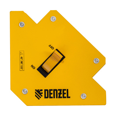 Фиксатор магнитный отключаемый для сварочных работ усилие 30 LB, 45х90х135 град. Denzel по ценам производителя в Воронеже с доставкой по всей России