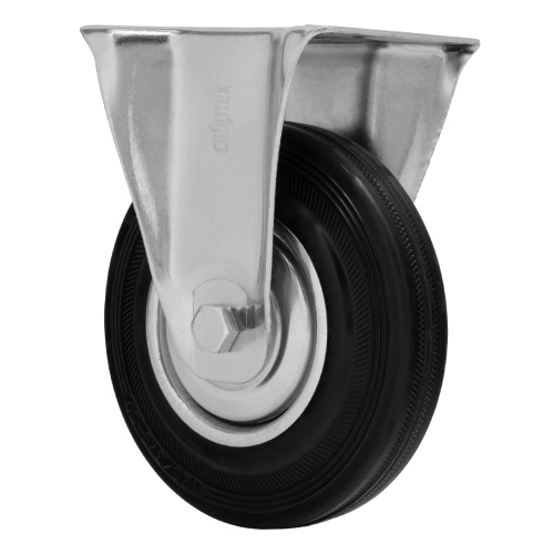 Колесо неповоротное D 125 мм, крепление  платформенное Сибртех по ценам производителя в Воронеже с доставкой по всей России