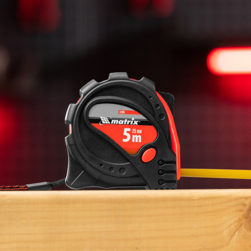 Рулетка Status Magnet 3 fixations,5 м х 25 мм,обрезиненный корпус,зацеп с магнитом Matrix по ценам производителя в Воронеже с доставкой по всей России