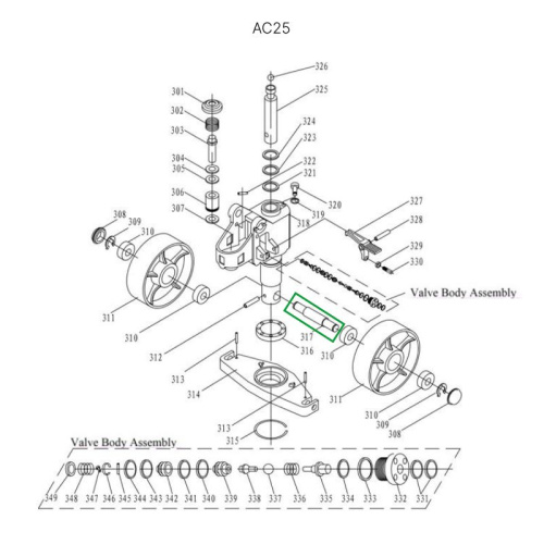 Ось крепления рулевых колес для гидравлических тележек JC20 по ценам производителя в Воронеже с доставкой по всей России