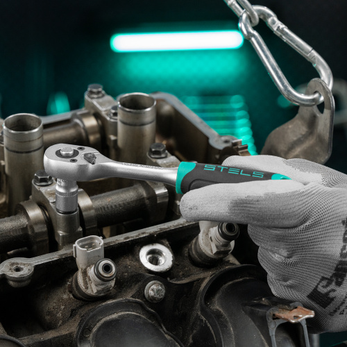 Набор инструментов, 1/2",3/8", 1/4", CrV, пластиковый кейс 142 предмета Stels по ценам производителя в Воронеже с доставкой по всей России