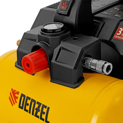 Компрессор  DLS750/6 безмасляный малошумный 750 Вт, 140 л/мин,ресивер 6 л Denzel по ценам производителя в Воронеже с доставкой по всей России