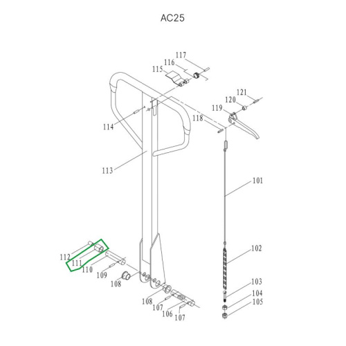 Нажимной ролик ручки для гидравлических тележек JC20 по ценам производителя в Воронеже с доставкой по всей России