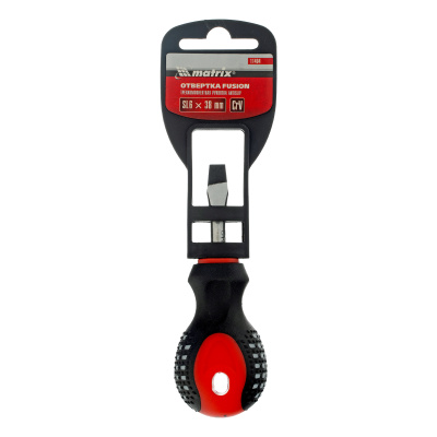 Отвертка Fusion, SL6 х 38 мм, CrV, трехкомпонентная рукоятка "Anti slip" Matrix купить в Москве с доставкой по всей России | ProtosMarket.ru