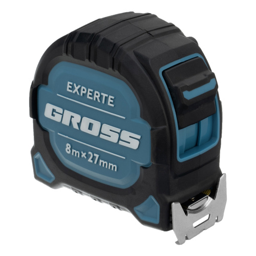 Рулетка Experte,8 м x 27 мм,двухкомпонентный корпус,магнит,двухсторонняя разметка,нейлон Gross по ценам производителя в Воронеже с доставкой по всей России