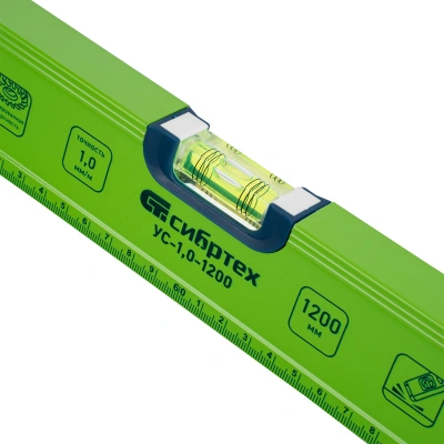 Уровень алюминиевый УС-1, 0-1200, фрезерованный, 3 глазка, рукоятки, 1200 мм Сибртех по ценам производителя в Воронеже с доставкой по всей России