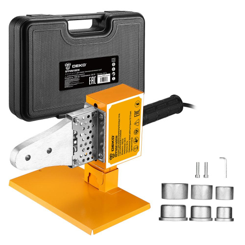 Аппарат для сварки полипропиленовых труб с металлической станиной DEKO RPPWM1600W в пластиковом кейс по ценам производителя в Воронеже с доставкой по всей России