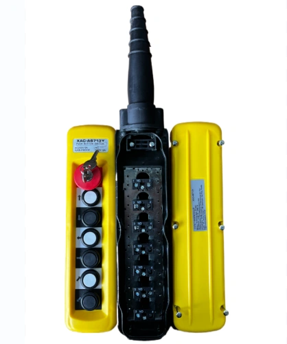 Пульт управления XAC-A6713Y для тали (6 кнопок, 1 скорость, ключ-марка, стоп, IP65, 380В) по ценам производителя в Воронеже с доставкой по всей России