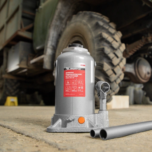 Домкрат гидравлический бутылочный, 20 т, h подъема 244-449 мм Matrix по ценам производителя в Воронеже с доставкой по всей России