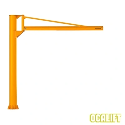 Кран консольный поворотный на колонне ручной 1000кг стрела 3м высота 4м