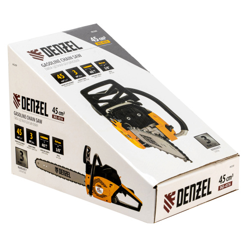 Пила цепная бензиновая DGS-4516, шина 40 см, 45 см3, 3 л.с, шаг 3/8, паз 1.3 мм, 57 звеньев Denzel по ценам производителя в Воронеже с доставкой по всей России