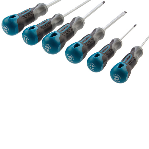 Набор отверток 6 шт, S2, трехкомпонентная рукоятка Gross по ценам производителя в Воронеже с доставкой по всей России