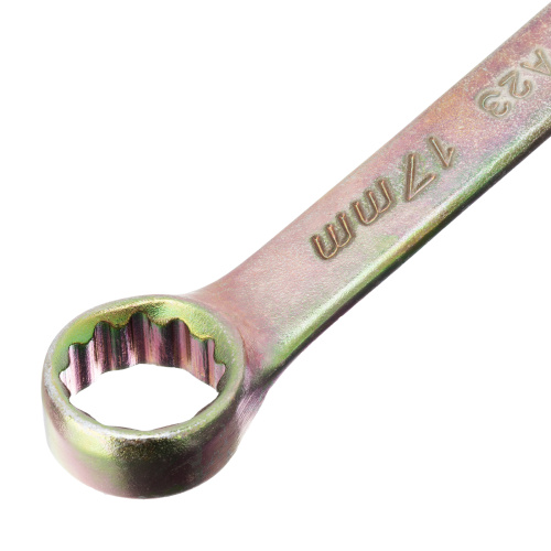 Ключ комбинированный, 17 мм, желтый цинк Сибртех по ценам производителя в Воронеже с доставкой по всей России