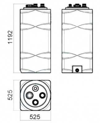 Бак топливный 250 л пластиковый (с обвязкой) купить в Москве с доставкой по всей России | ProtosMarket.ru