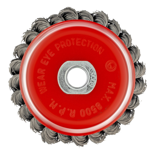 Щетка для УШМ, 100 мм, М14, "чашка", крученая проволока 0.35 мм Matrix по ценам производителя в Воронеже с доставкой по всей России