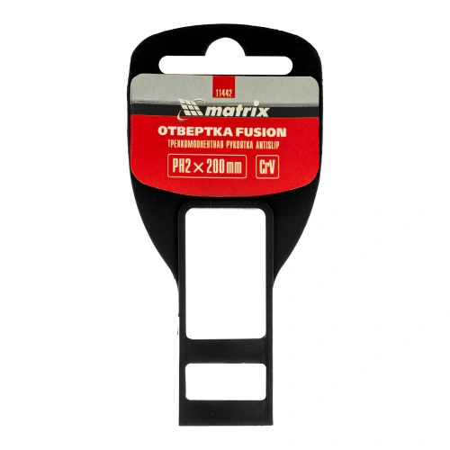 Отвертка Fusion, PH2 х 200 мм, CrV, трехкомпонентная рукоятка "Anti slip" Matrix по ценам производителя в Воронеже с доставкой по всей России