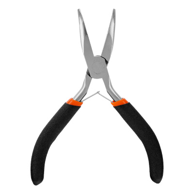 Длинногубцы изогнутые Mini, 130 мм, никелированные, авторазжим Sparta по ценам производителя в Воронеже с доставкой по всей России