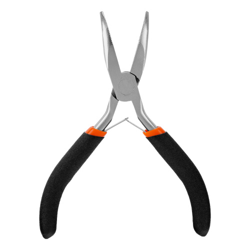 Длинногубцы изогнутые Mini, 130 мм, никелированные, авторазжим Sparta по ценам производителя в Воронеже с доставкой по всей России