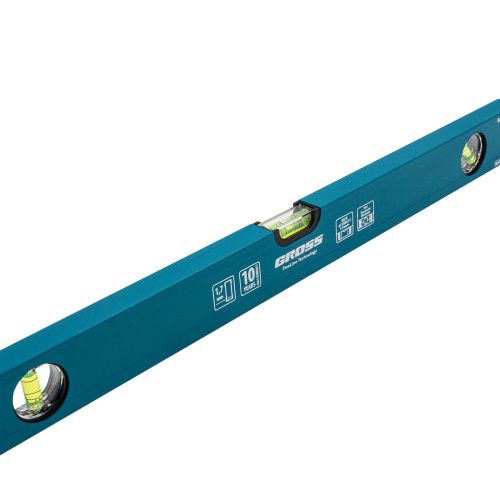 Уровень алюминиевый усиленный, 600 мм, 3 глазка Gross по ценам производителя в Воронеже с доставкой по всей России