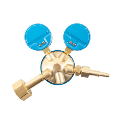 Редуктор БКО-50-5 (кислородный, 2 манометра, ЛАТУНЬ) купить в Москве с доставкой по всей России | ProtosMarket.ru