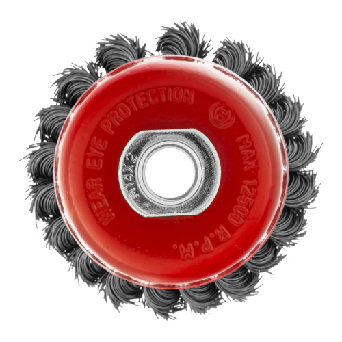 Щетка для УШМ, 75 мм, М14, "чашка", двухрядная, крученая проволока 0.5 мм Matrix по ценам производителя в Воронеже с доставкой по всей России