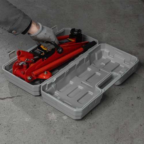 Домкрат гидравлический подкатной, 2 т, h подъема 125-300 мм, в пластиковом кейсе Sparta по ценам производителя в Воронеже с доставкой по всей России