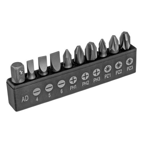 Отвертка реверсивная с набором бит и насадок торцевых, CrV, 1/4, 16 шт Matrix по ценам производителя в Воронеже с доставкой по всей России