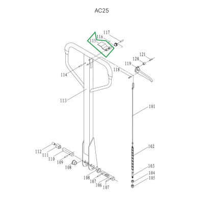Пластина рычага управления режимом работы для гидравлических тележек DF25 по ценам производителя в Воронеже с доставкой по всей России
