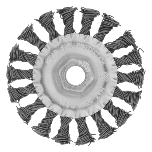 Щетка для УШМ 100 мм, М14, плоская, крученая проволока 0.8 мм Matrix по ценам производителя в Воронеже с доставкой по всей России