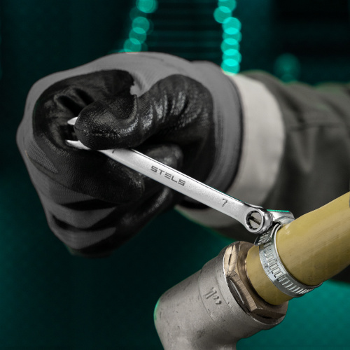 Ключ комбинированный, 7 мм, CrV, матовый хром Stels по ценам производителя в Воронеже с доставкой по всей России