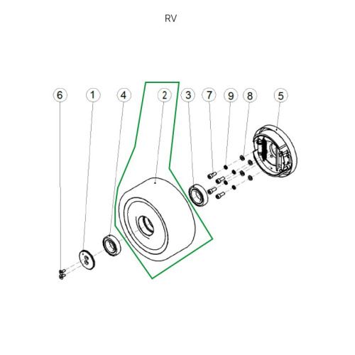 Грузовое колесо ричтрака RV, 300х120 мм, PU по ценам производителя в Воронеже с доставкой по всей России