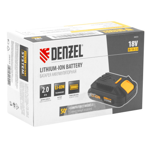 Батарея аккумуляторная IB-18-2.0, Li-Ion, 18 В, 2.0 А/ч Denzel по ценам производителя в Воронеже с доставкой по всей России